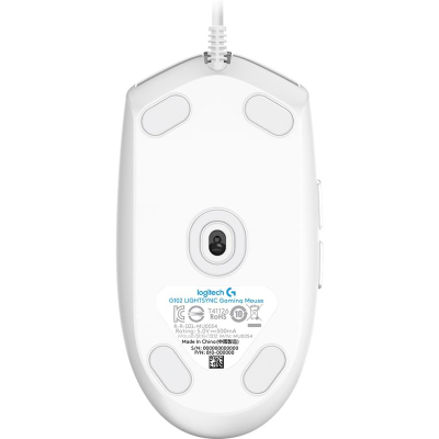 Maus gaming Logitech G203 Lightsync me kabllo, RGB, i bardhë