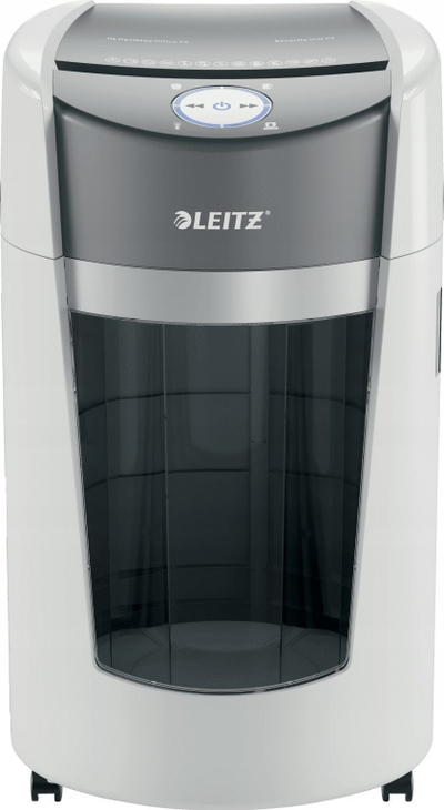 Makinë grirëse letra Leitz IQ OptiMax Office P5, nivel sigurie P5, 35L, e bardhë gri
