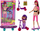 Set kukulla Leantoys Lucy, 2 kukulla me gjëra shtesë, skuter dhe skateboard, me shumë ngjyra