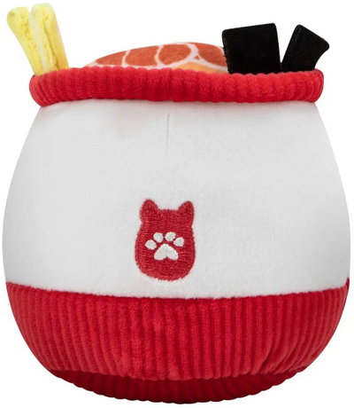Lодрачка за кучиња Squishmallows Raisy the Ramen Bowl, 7\", ултра мека плюшана, многуобојна