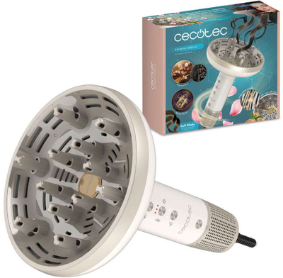Tharëse flokësh Cecotec Diffuser XXL, 1300W, motor BLDC i qetë, e bardhë