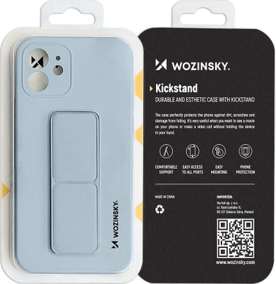 Mbrojtëse telefoni Wozinsky Kickstand Case Samsung Galaxy A32 4G, silikoni i butë, me këmbëz, blu