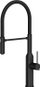 Çezmë kuzhine Quadron Marilyn Q Line SteelQ, 54.5 cm e lartë, me grykë tërheqëse, e zezë