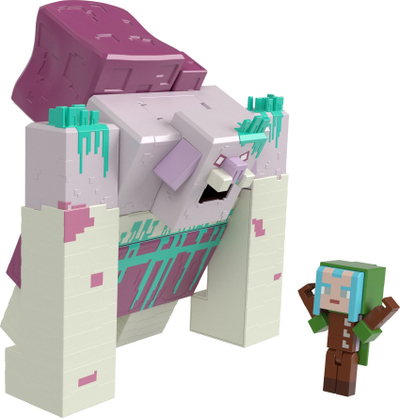 Set lodrash Minecraft Legends Devourer edhe Ranger, 2 figura aksioni, 2 aksesorë, shumëngjyrëshe