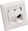 Prizë rrjeti InLine 76201R, RJ 45 x 2, me kapak, e bardhë
