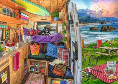 Puzzle Ravensburger Rig Views, 1000 copa, peizazh bregdetar, shumëngjyrësh