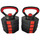 Set pesha EB Fit Dumbbells 4 në 1, 20 kg, rregullueshëm, i zi me të kuqe