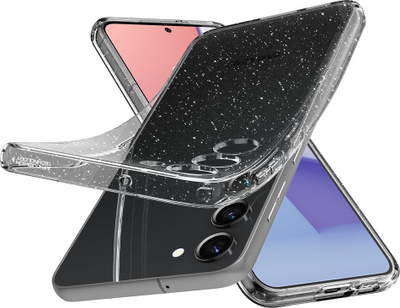 Mbulesë telefoni Spigen Liquid Crystal Glitter për Samsung Galaxy S23, prej TPU fleksibël, transparente me shkëlqim