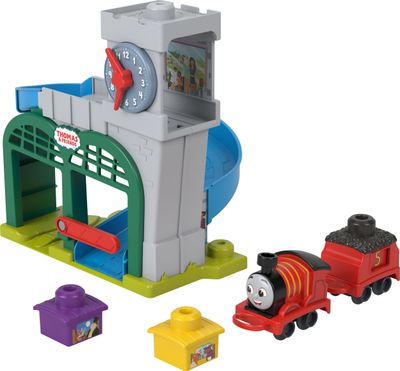 Сет за воз Thomas &amp; Friends My First Knapford Station HXW24, играчка за деца 18+ месеци, повеќеобоен