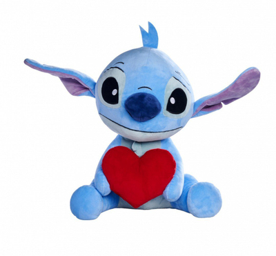 Lodër pelushi Disney Lilo &amp; Stitch, 50 cm, me zemër, blu