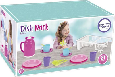 Set lodrash kuzhine Woopie Dish Rack, 21 pjesë, për kalamaj 3+, shumëngjyrësh