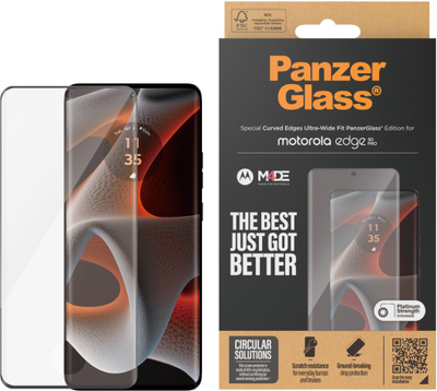 Qelq mbrojtës PanzerGlass për Motorola Edge 50 Pro / Ultra, 1 copë, transparent