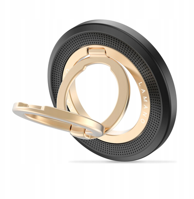 Mbajtëse magnetike telefoni Tech-Protect MMR700 Lamano, MagSafe, e zezë dhe ari
