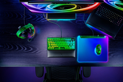 Mousepad gaming Razer Firefly V2 Pro, RGB, me mikro teksturë, jeshil