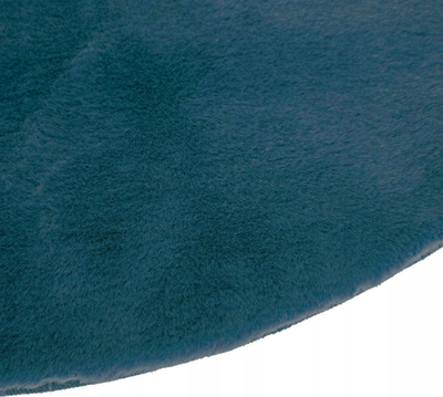 Qilim Atmosphera Couka Rug, faux fur, rrumbullak 80cm, teal blue