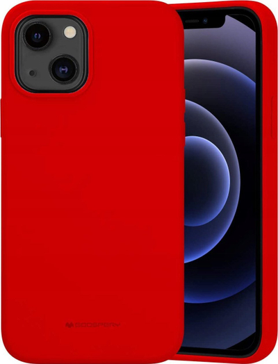 Kllëf telefoni Mercury Silicone për iPhone 14 Plus 6.7", silikon, i kuq