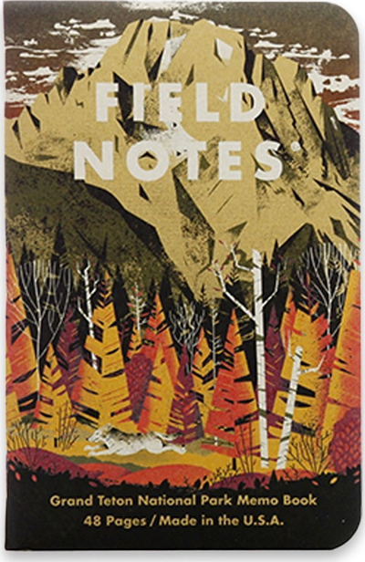 Set fletore xhepi Field Notes National Parks 3 copë, 48 faqe, dizajn Grand Teton Arches Sequoia, shumëngjyrëshe