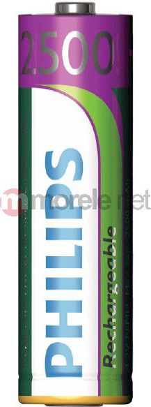 Bateri të rikarikueshme Philips AA, NiMH, 2500mAh, pako me 4 copë