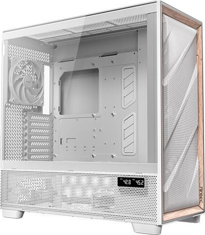 Куќиште компјутер Antec FLUX PRO, Full Tower, ATX, бело дрво