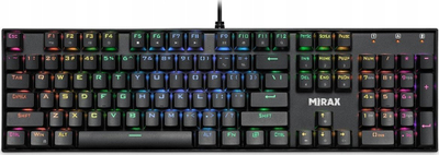 Tastierë mekanike Mirax GK-352, RGB, OUTEMU Blue, me kabllo, e zezë