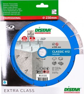 Disk diamant për beton Di-Star 12315011018, 230mm, 22.23mm, gri