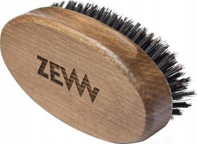Furçë për mjekër Zew me qime agave vegane, qime bimore, dru arre i çelët