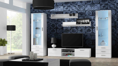 Mobilje TV Soho, për TV deri 75", modul i varur, e bardhë