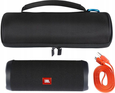 Kuti mbrojtëse Tech-Protect HardPouch për JBL Flip 3 4 5 6, plastike e fortë, me karabinë, e zezë