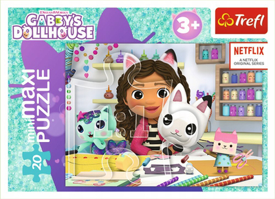 Puzzle TREFL MiniMaxi Gabby Ditë me Ngjyra, 20 copa, shumëngjyrësh