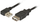 Kabllo USB 2.0 A mashkull në A femër, 1m, kënd majtas, e zezë