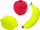 Puzzle edukativ 3D me fruta Lean Toys, plastik, të verdhë e të kuqe