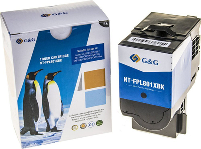 Toner G&amp;G NT-FPL801XBK-A, kompatibil Lexmark 80C2SK0, 2500 faqe, i zi