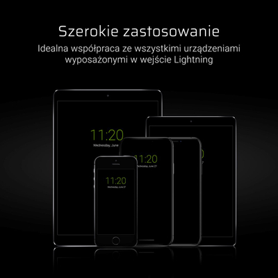 Kabllo USB Green Cell KABGC02, USB A në Lightning, 0.25 m, e zezë