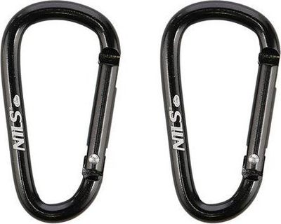 Karabinë kampingu Nils Extreme NC1710, set 2 copë, 5.8cm, e zezë