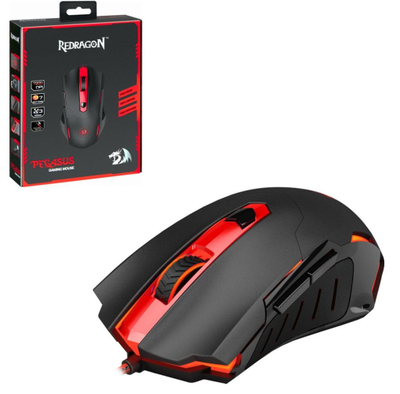 Mашина за глувче Redragon Pegasus M612, со USB кабел, ергономска, црна