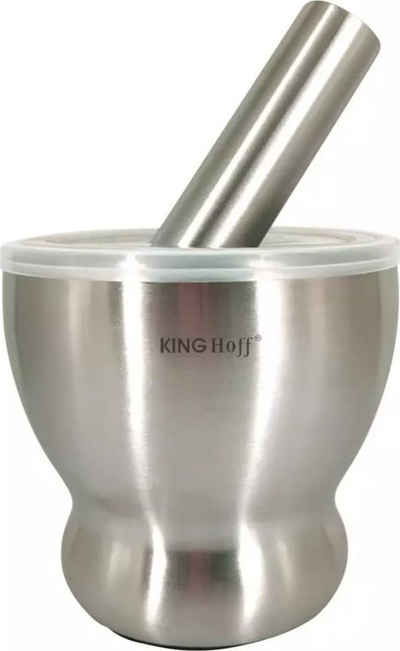 Havan kuzhine KingHoff KH-1661, çelik inox, me kapak, argjendtë