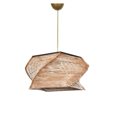 Llambë tavani dru+bamboo Ø36×65 cm (HM7357)