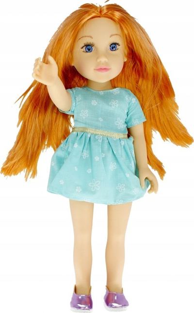 Kukull MEGA CREATIVE Pretty Girl 501252, 45 cm, flokë të gjata, fustan jeshil