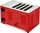 Toaster Gastroback Rowlett Fr, 4 feta, profesional, i kuq
