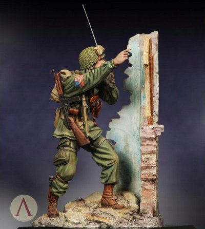 Figurinë metalike Scale75 82nd Airborne Holland 1944, 75mm, për me lyer, jeshile