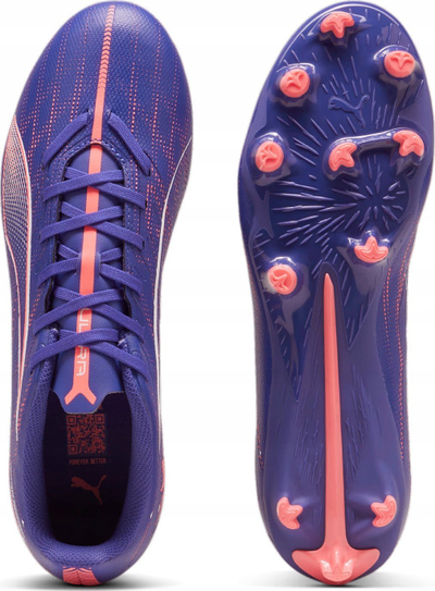 Këpucë futbolli Puma Ultra 5 Play FG AG 107689 01, për burra, për fushë të fortë edhe artificiale, ngjyrë vjollcë