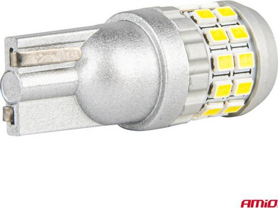 Llamba CANBUS LED AMiO T10 W5W 30 SMD, 12V 24V, e bardhë