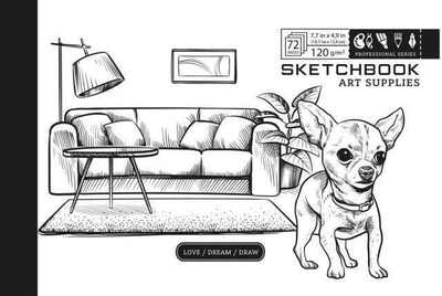 Bllok skicimi Fresh Chihuahua, 197x124mm, 72 faqe 100g, kapak karton i fortë