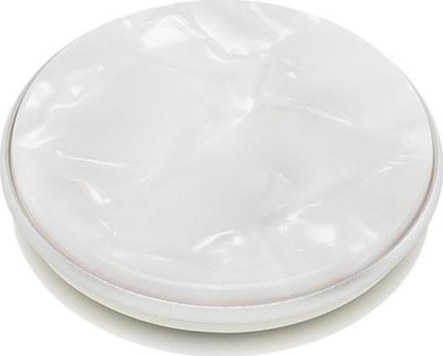 Mbajtëse telefoni PopSockets PopGrip, me ngjitës, Acetate Pearl White, e bardhë perlë