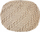 Tabure pouf Beliani PRIENE, pambuk, 50x35 cm, bezhë