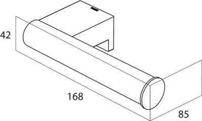 Mbajtës letre tualeti Tiger Bold, inox, mat, i zi