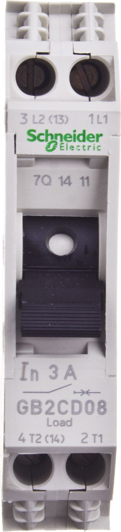 Ndërprerës termik Schneider Electric TeSys GB2CD08, 1 pol, 3A, 110V AC 48V DC, gri