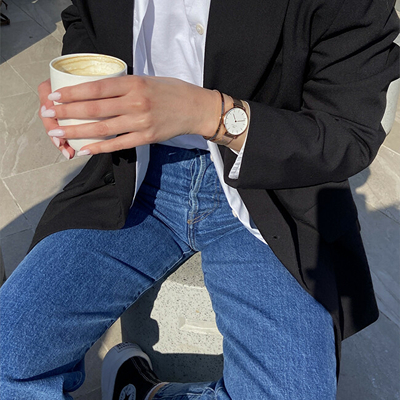 Orë dore për femra Daniel Wellington Petite 36 Melrose DW00100305, ari rozë