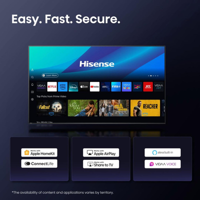 Телевизор Hisense 43A6Q, 43", 4K Smart, црн
