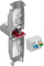 Konektor rrjeti Techly Plug RJ45, CAT6 STP, toolless me kapëse kablli, i argjendtë